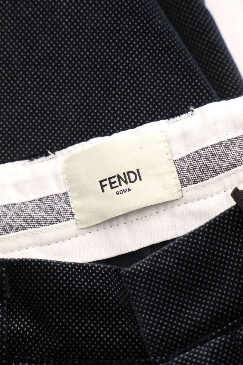 Carou Fendi Samt-Hose Mit Pünktchen