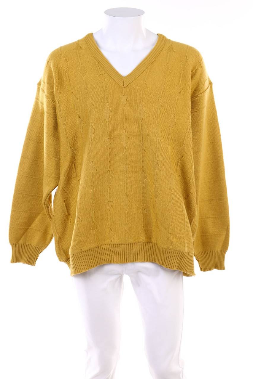 Carou FISCHER V-Neck-Pullover aus Schurwoll-Mix