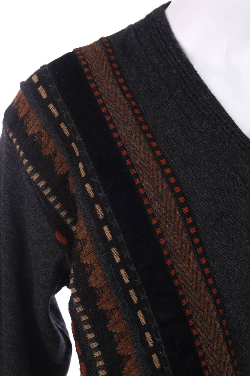 Carou FISCHER Vintage-V-Neck-Pullover Aus Woll-Mix