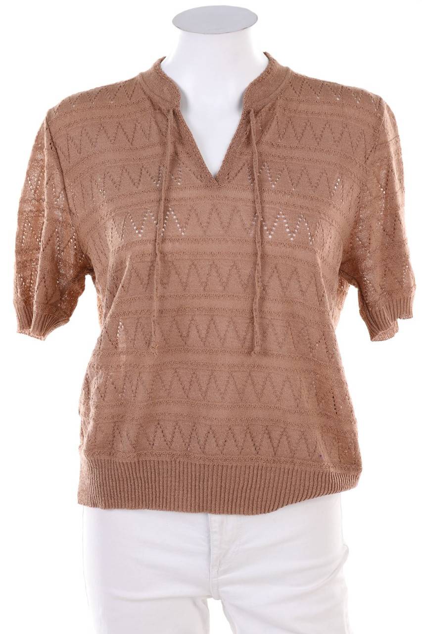 Carou FREYA Kurzarm-Shirt mit Lochstrick-Details