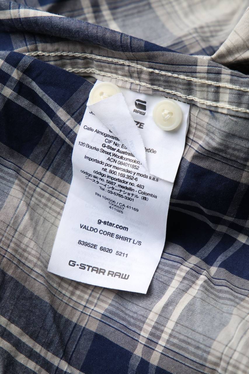 Carou G-STAR RAW Kariertes Hemd Mit Logo-Stickerei