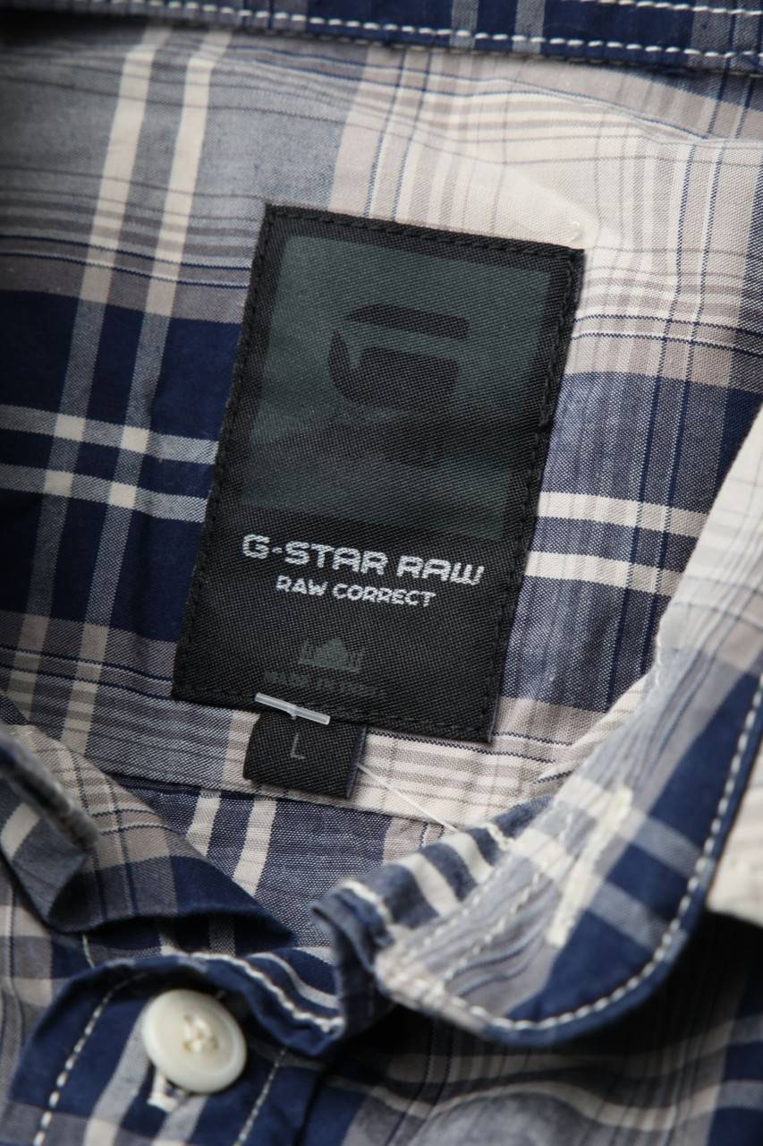 Carou G-STAR RAW Kariertes Hemd Mit Logo-Stickerei