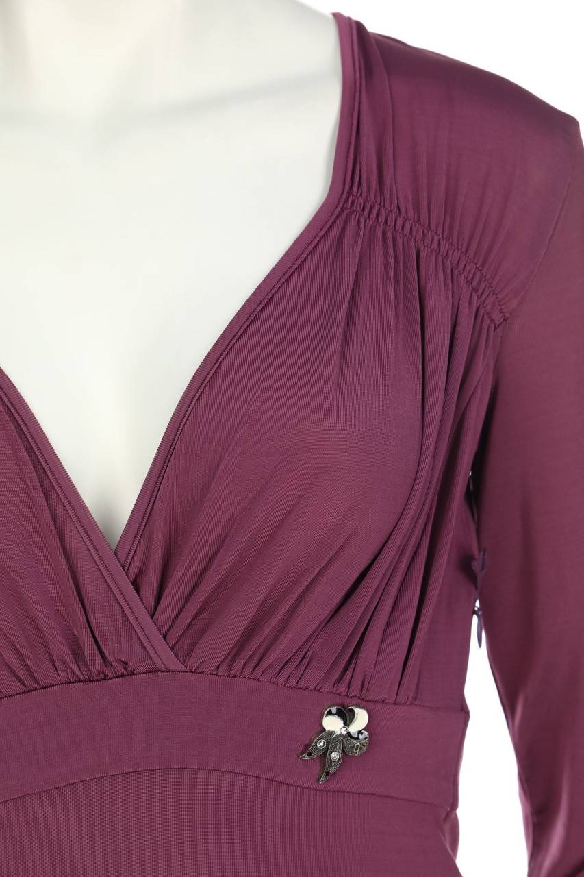 Carou Galliano Bluse Aus Jersey In Wickel-Optik