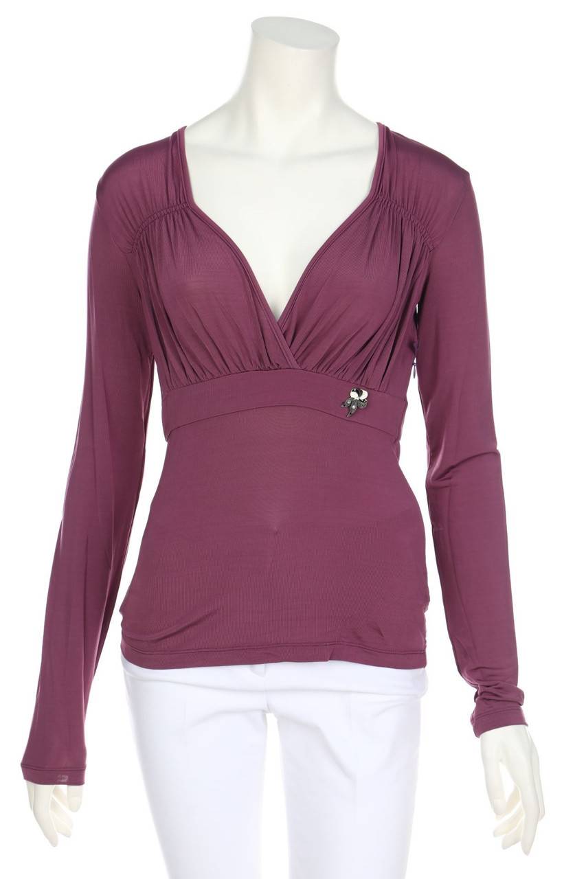Carou galliano Bluse aus Jersey in Wickel-Optik