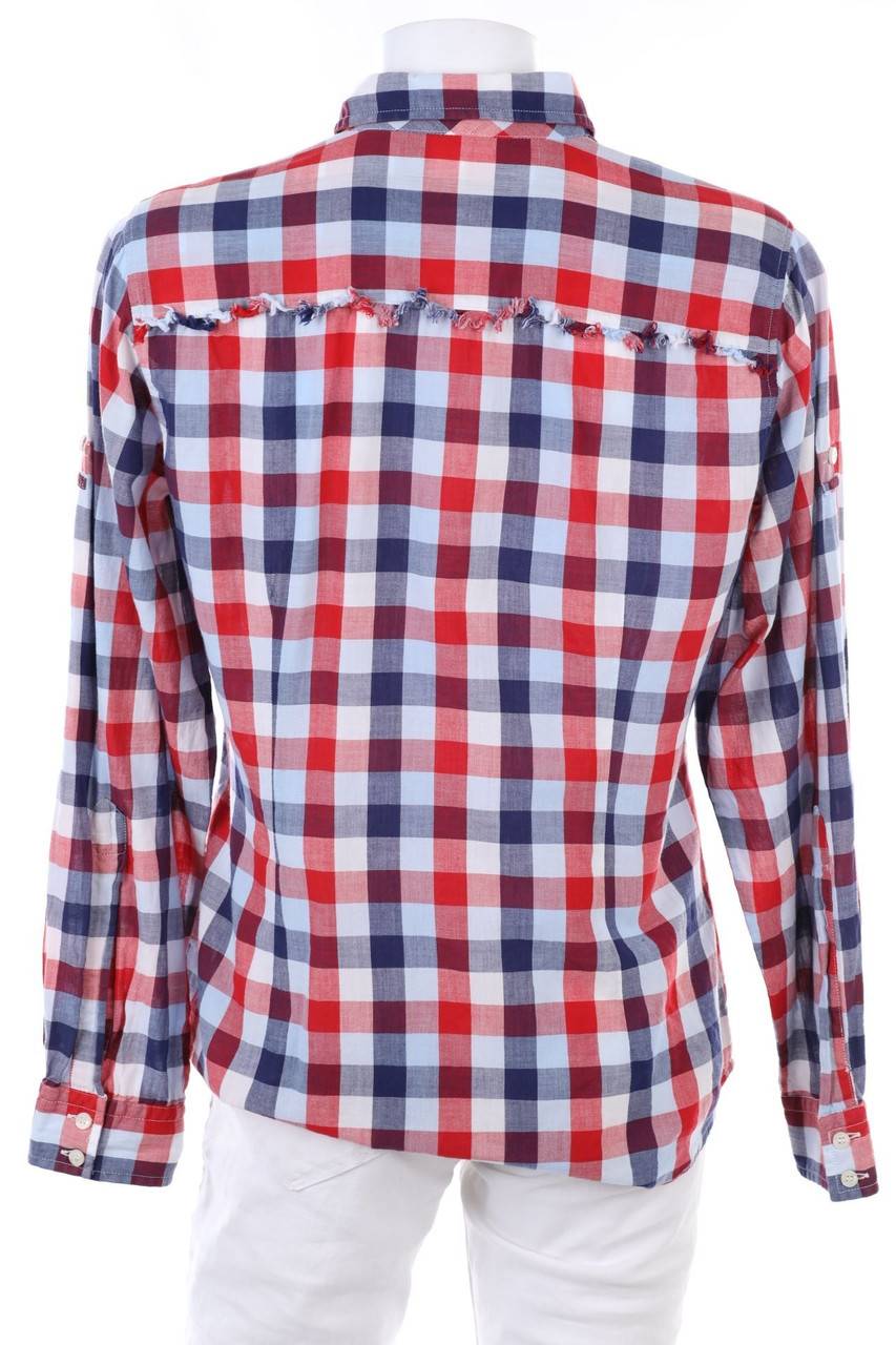 Carou GANT Volant-Bluse Mit Karo-Muster
