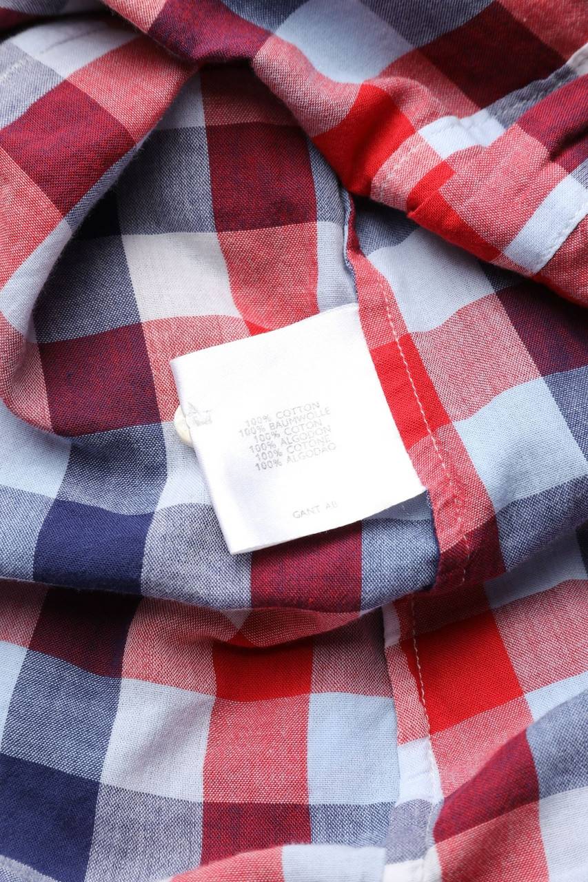 Carou GANT Volant-Bluse Mit Karo-Muster