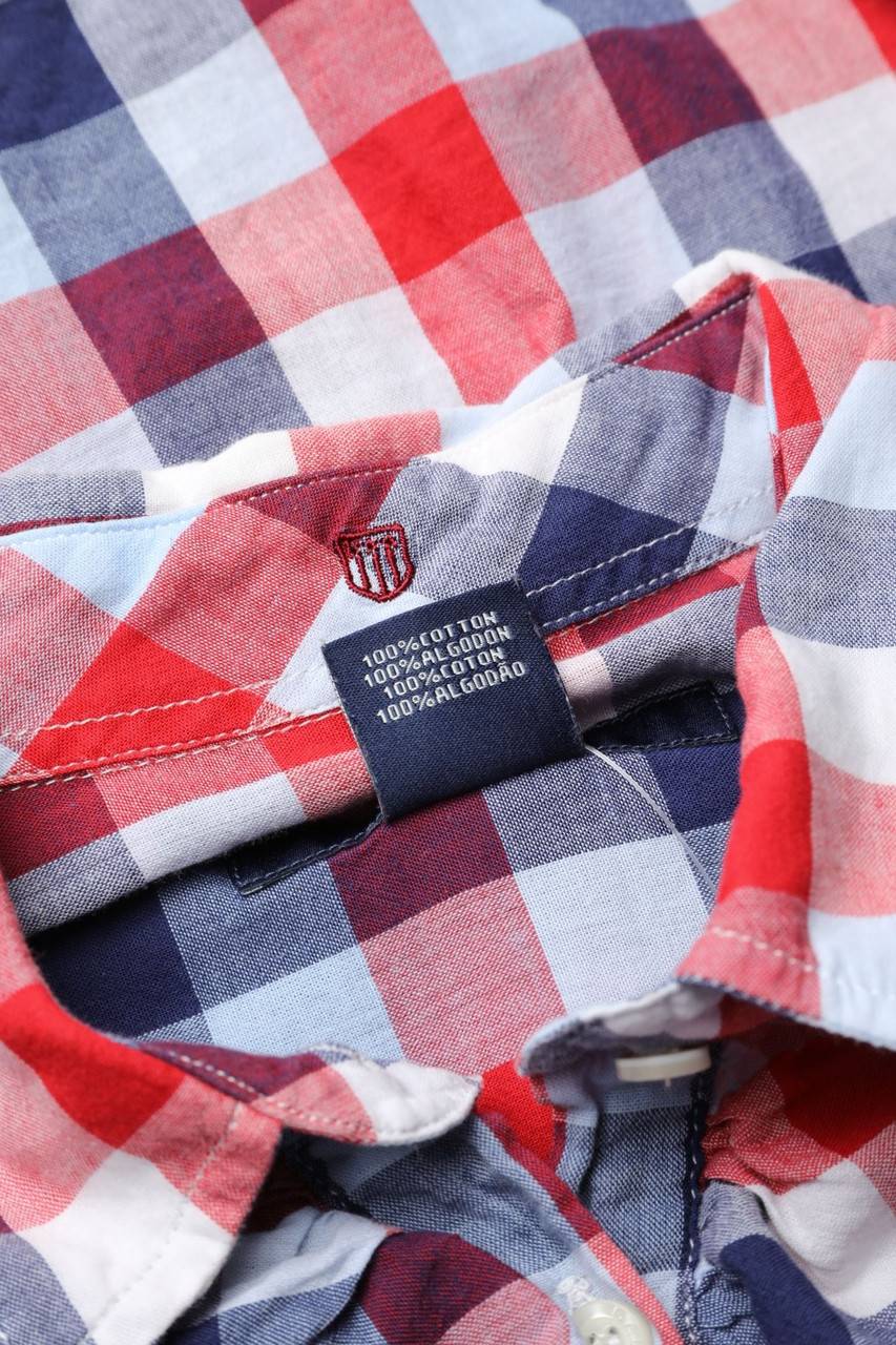 Carou GANT Volant-Bluse Mit Karo-Muster