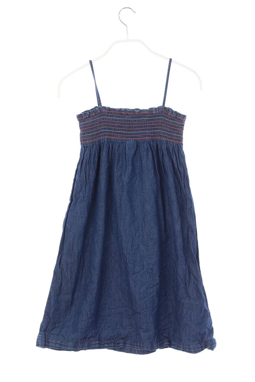 Carou Gap Kids Kleid In Denim-Optik