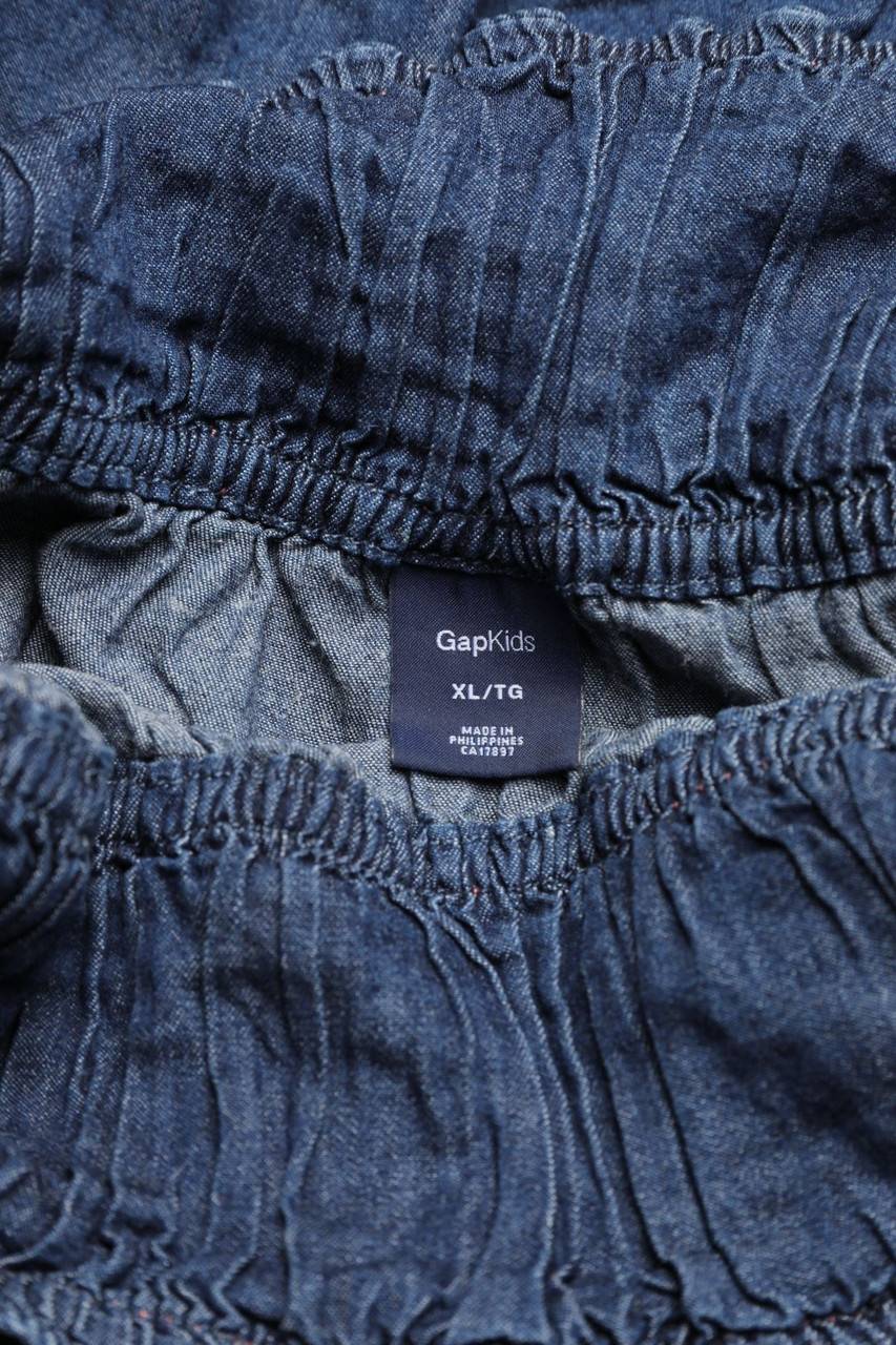 Carou Gap Kids Kleid In Denim-Optik