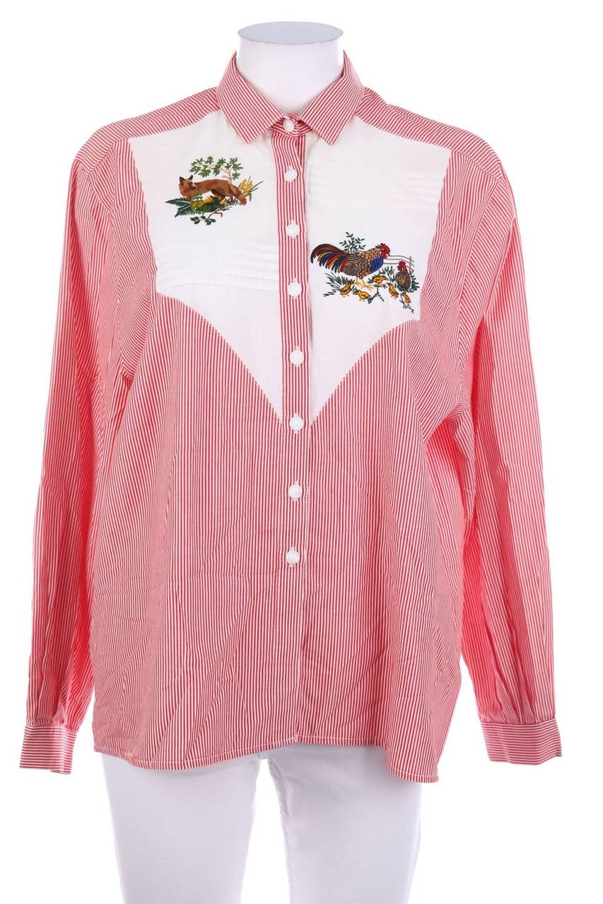 Carou gede Trachten-Bluse mit Stickereien