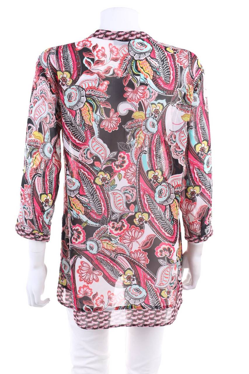 Carou GERRY WEBER Print-Bluse Mit Krempel-Ärmeln