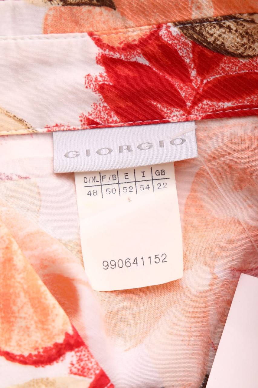 Carou GIORGIO Kurzarm-Bluse Mit Blumen-Print