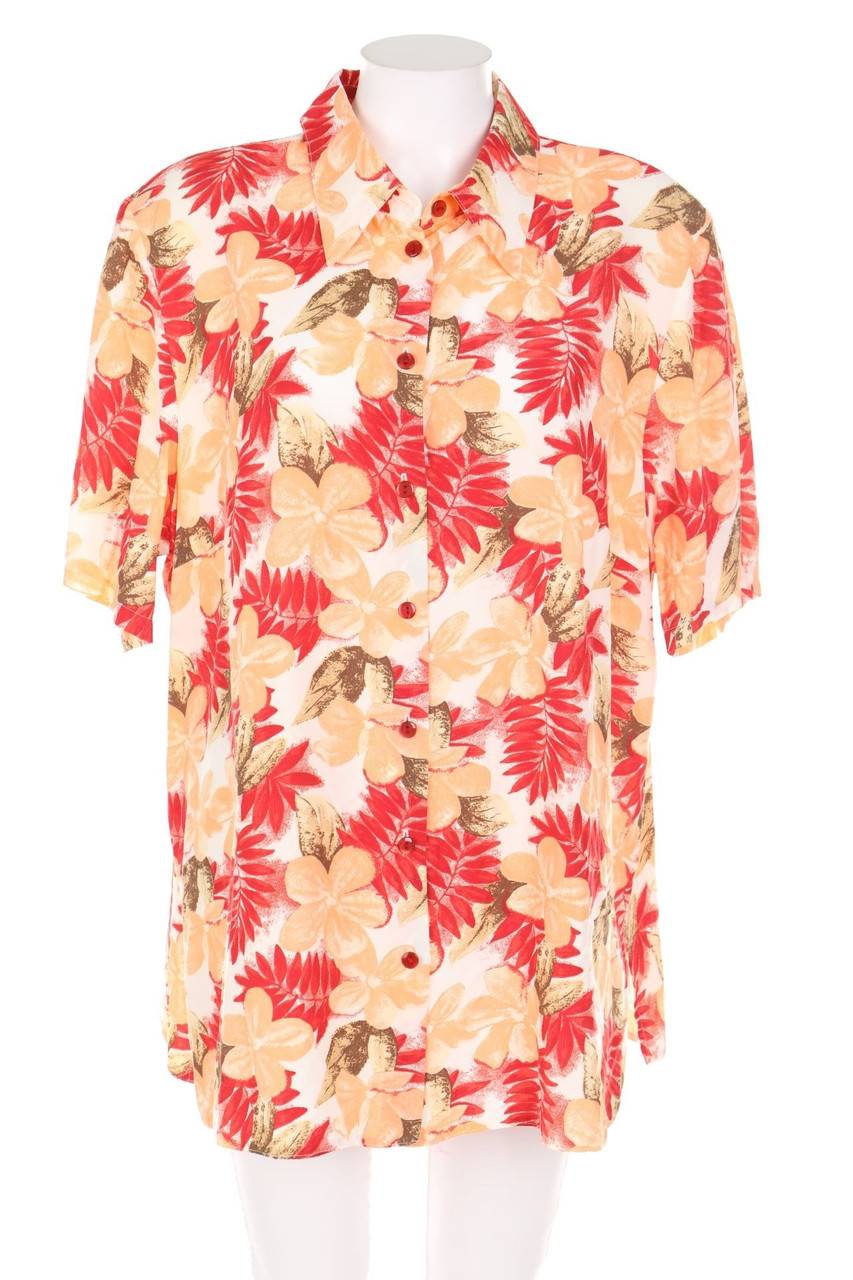 Carou GIORGIO Kurzarm-Bluse mit Blumen-Print