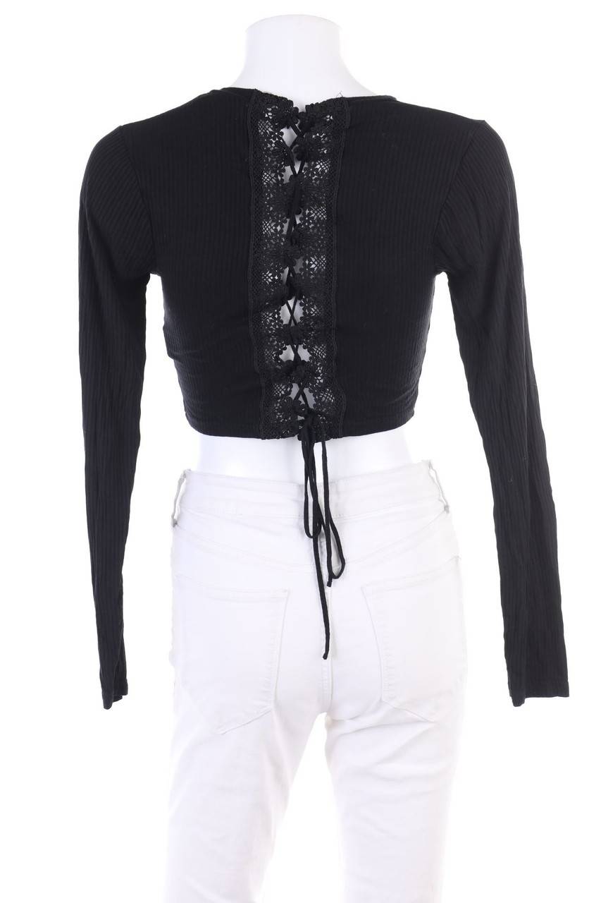 Carou GLAMOROUS Cropped-Shirt Mit Schnürung