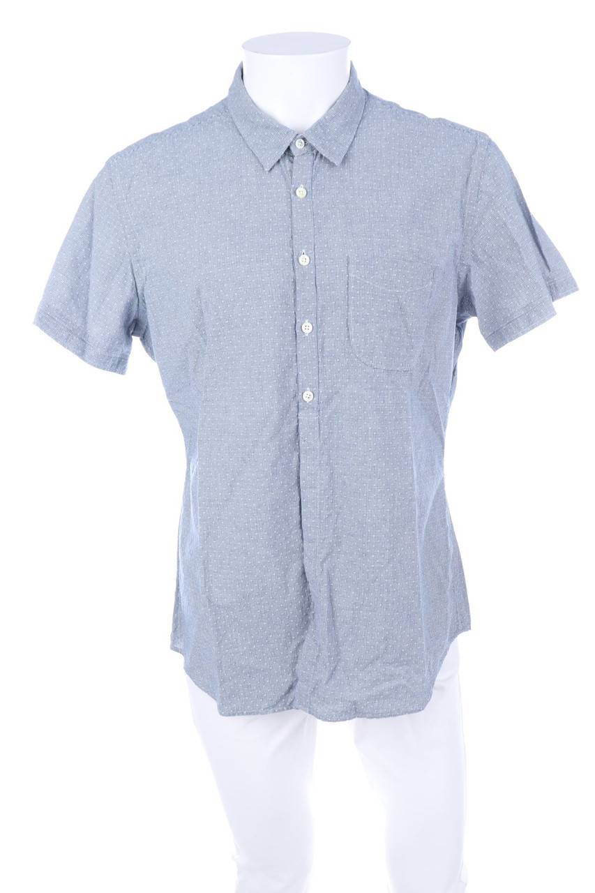 Carou Glanshirt Kurzarm-Hemd aus Baumwolle