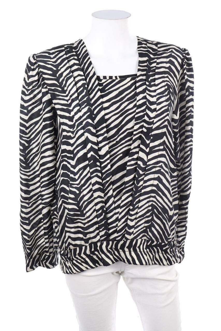 Carou GOLDEN GATE Seiden-Bluse mit Animal-Print