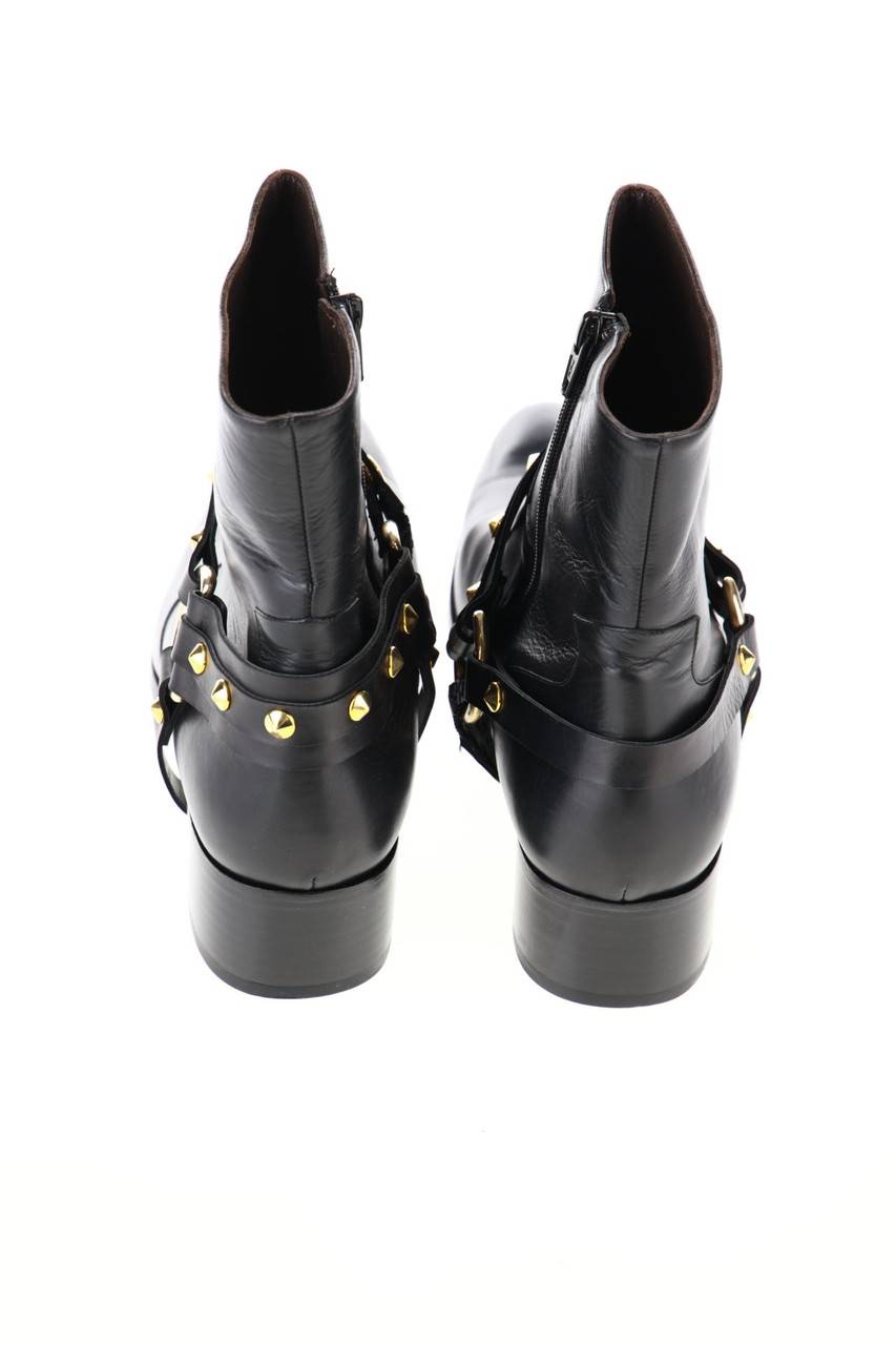 Carou GRANDINETTI Leder-Stiefeletten Mit Nieten