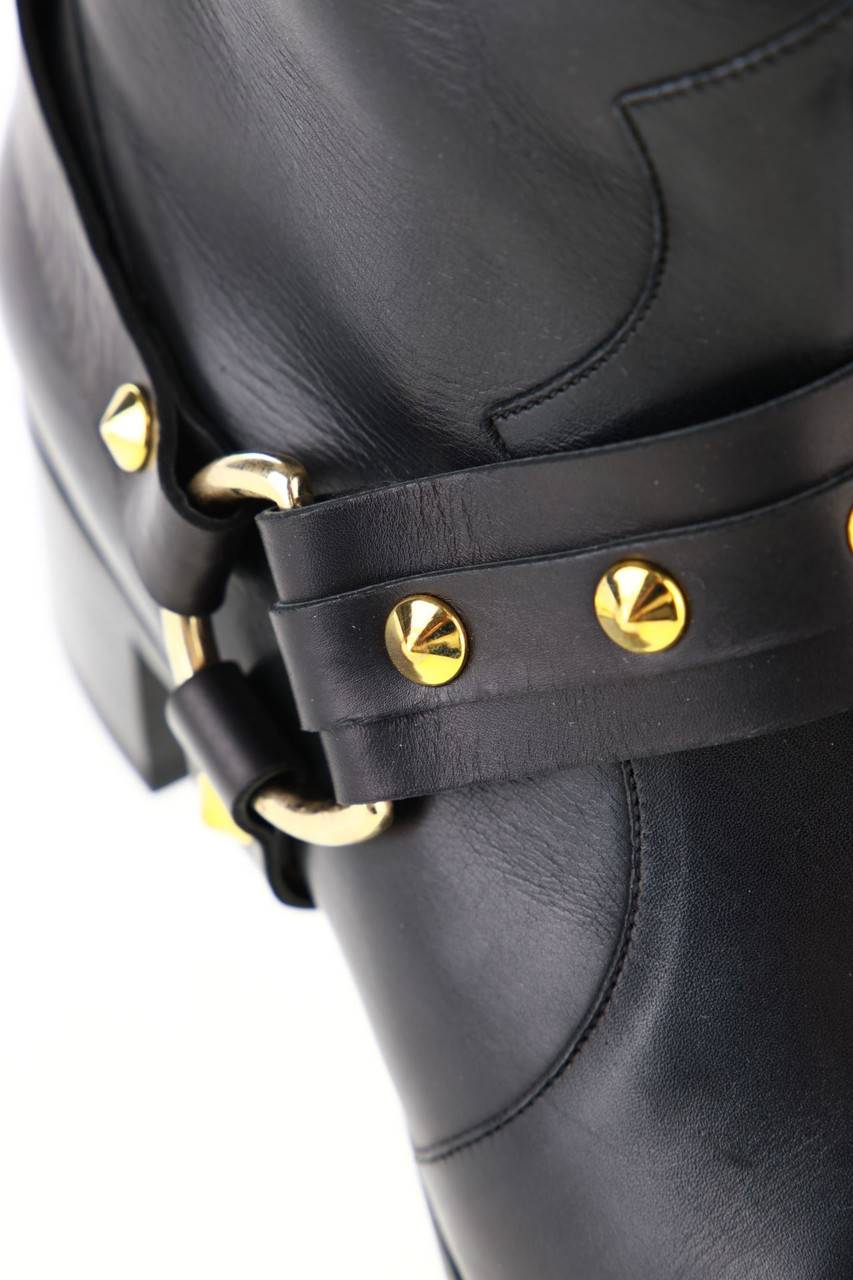 Carou GRANDINETTI Leder-Stiefeletten Mit Nieten