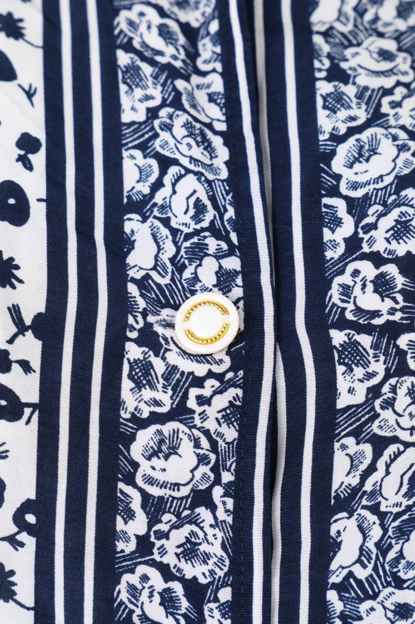 Carou Griffon Kurzarm-Bluse Mit Blumen-Print