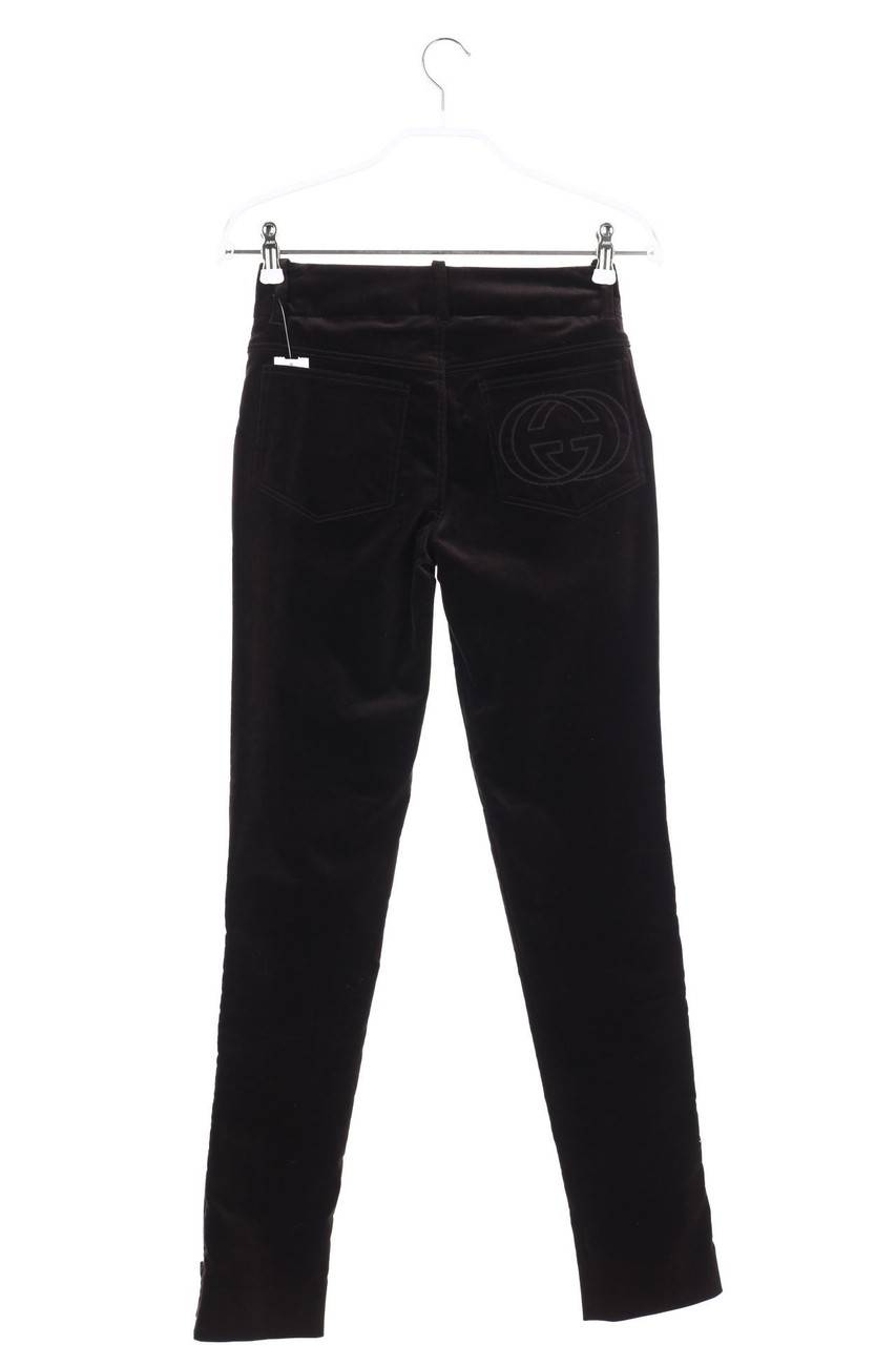 Carou GUCCI Samt-Hose Mit Reißverschluss