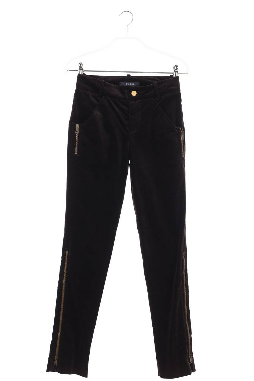 Carou GUCCI Samt-Hose mit Reißverschluss