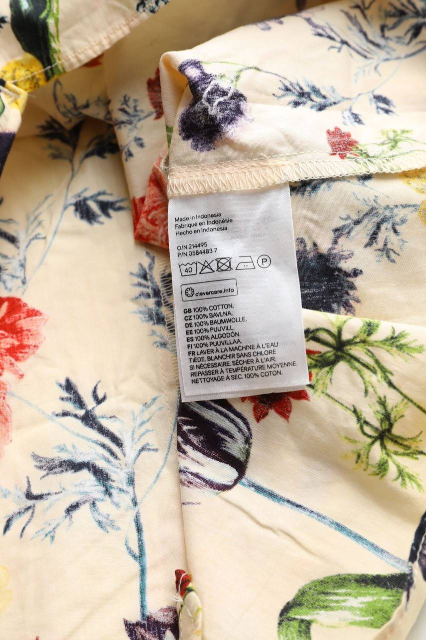 Carou H&M Bluse Mit Blumen-Print Zum Knoten