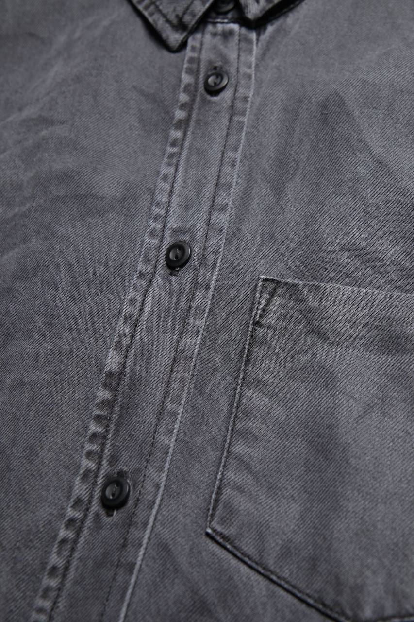 Carou H&M Blusenkleid In Denim-Optik