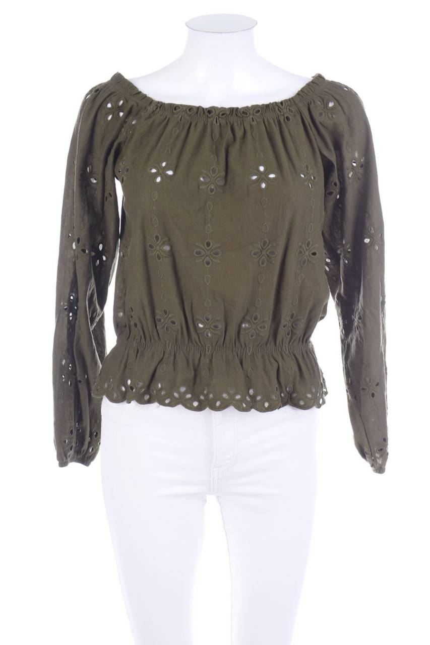 Carou H&M Carmen-Bluse mit Lochspitze