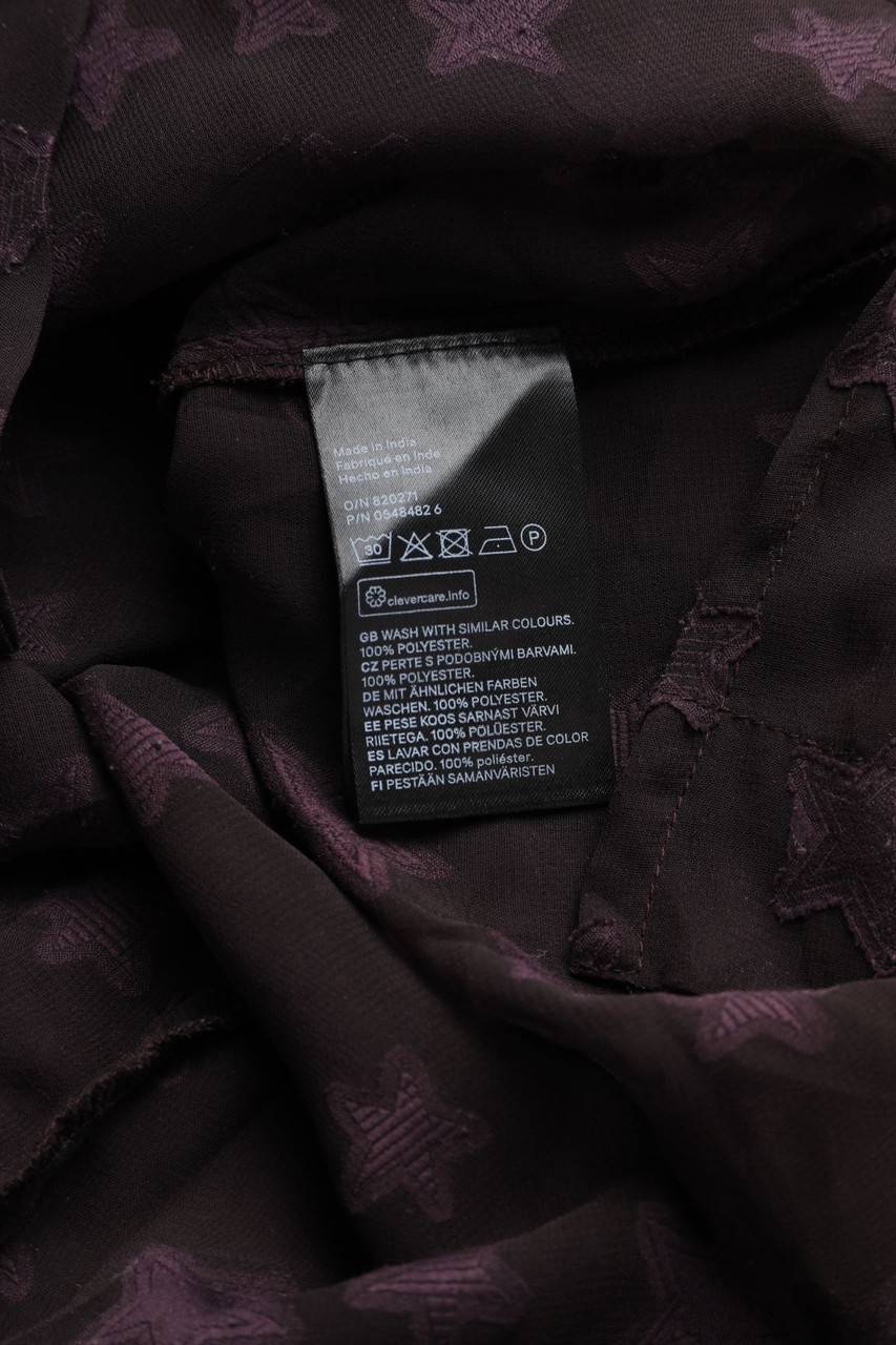 Carou H&M Chiffon-Hemd-Bluse Mit Applikationen