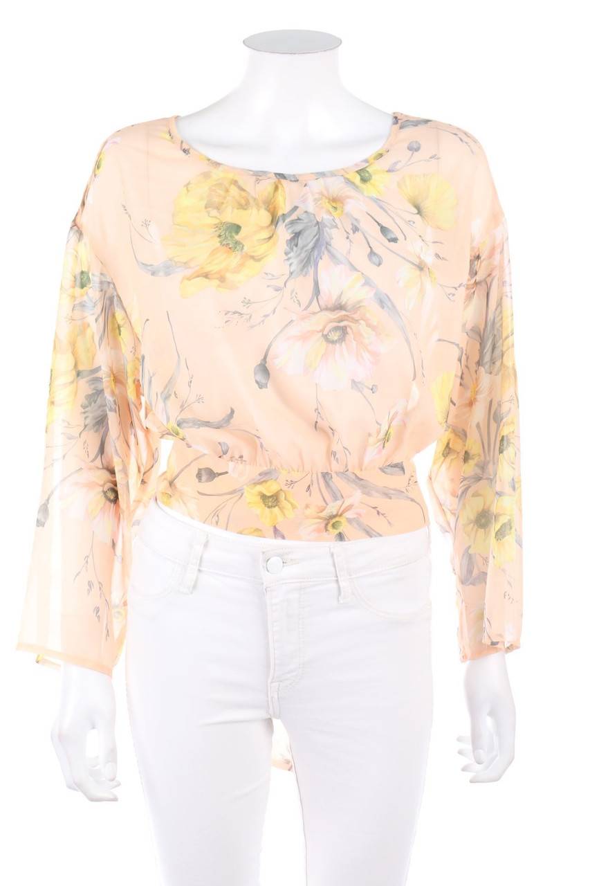 Carou H&M Cropped-Bluse Mit Blumen-Print