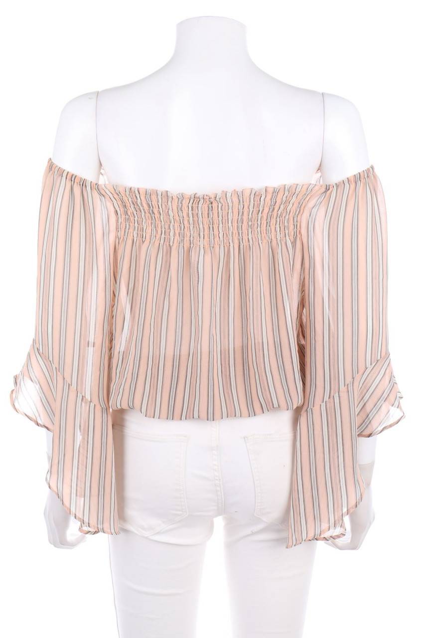 Carou H&M DIVIDED Carmen-Bluse Mit Streifen