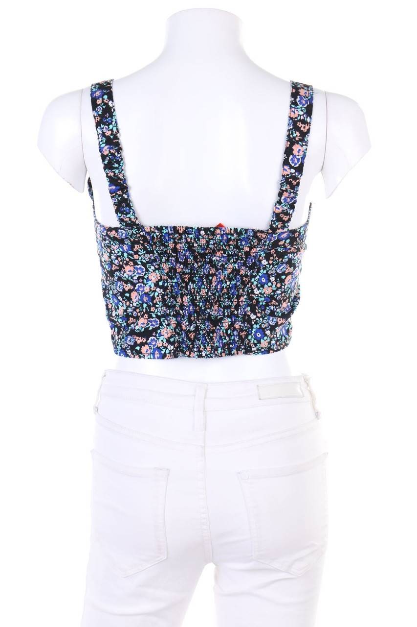 Carou H&M DIVIDED Crop-Top Mit Blumen-Print