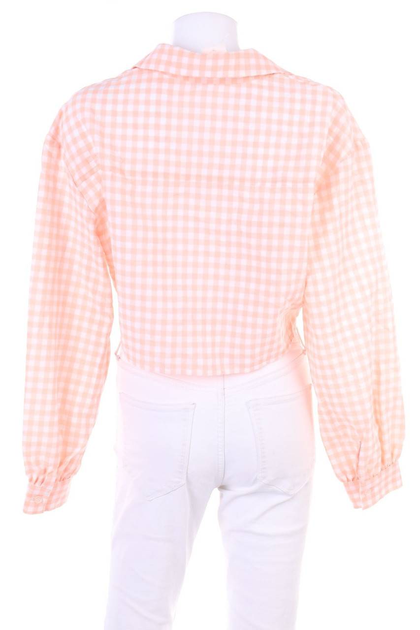 Carou H&M DIVIDED Cropped-Bluse Mit Karo-Muster
