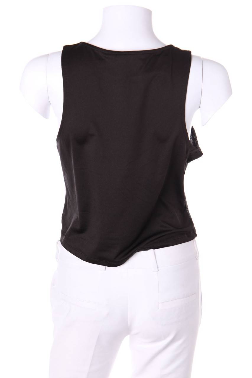 Carou H&M DIVIDED Cropped-Top Mit Metallic-Effekt