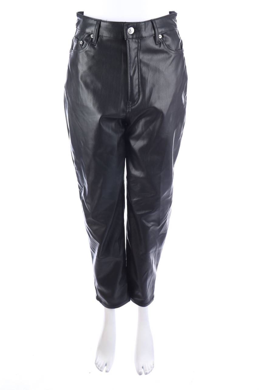 Carou H&M DIVIDED High Waist-Kunstleder-Hose