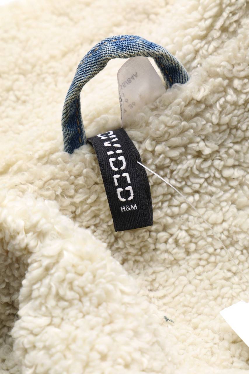 Carou H&M DIVIDED Jeans-Jacke Mit Fake Fur-Besatz