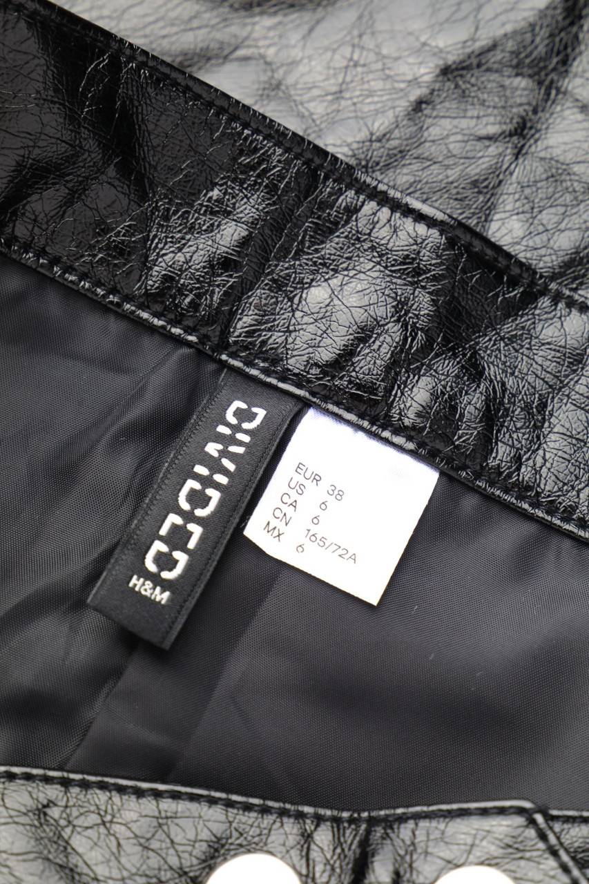 Carou H&M DIVIDED Lack-Faux Leather-Mini-Rock