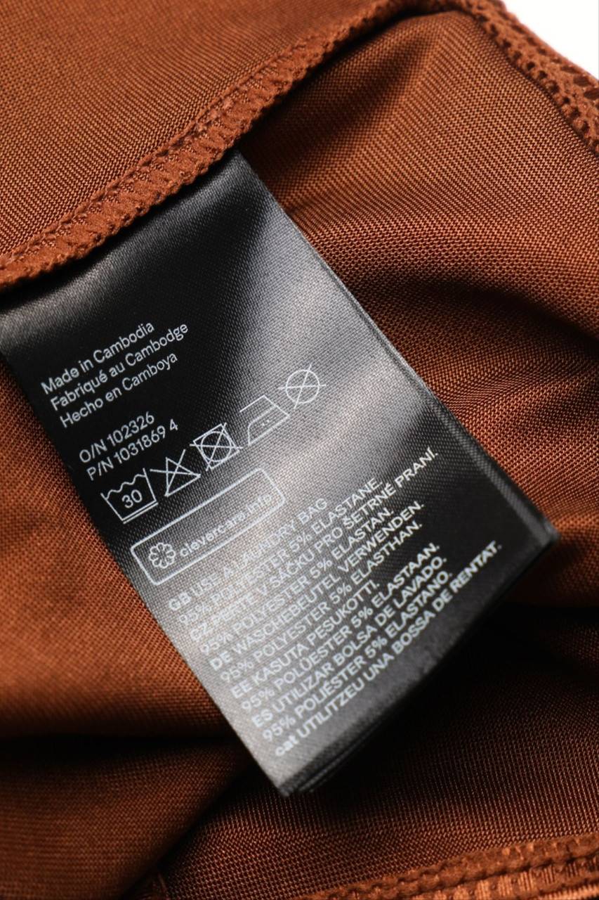 Carou H&M DIVIDED Satin-Crop-Top Mit Schnürung