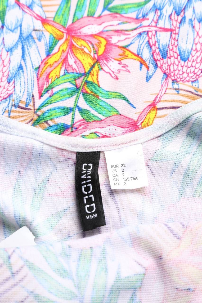 Carou H&M DIVIDED Skater-Kleid Mit Blumen-Print