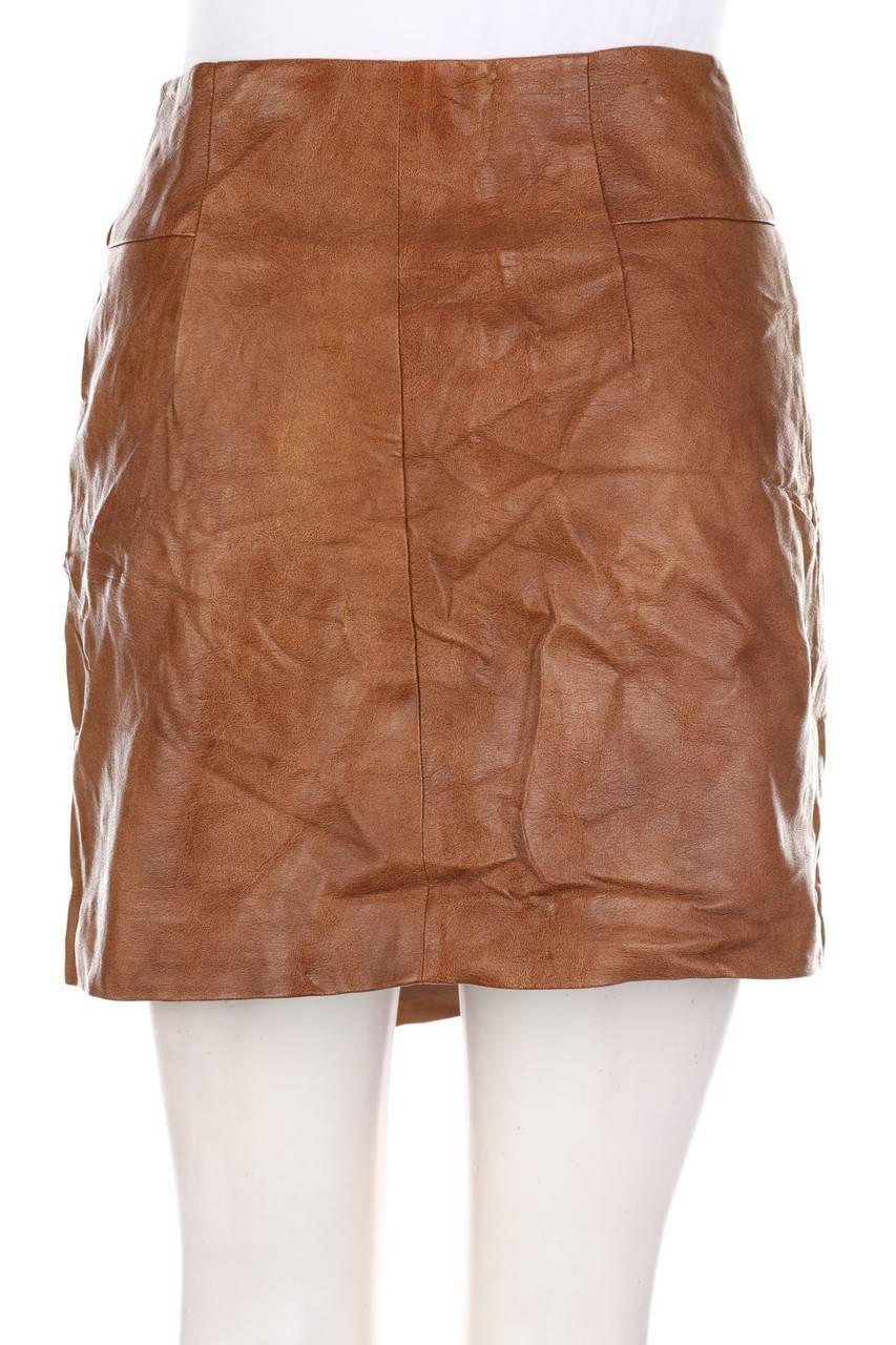 Carou H&M Faux Leather-Rock Mit Reißverschluss