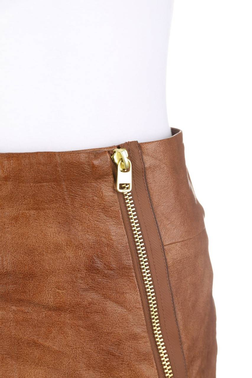 Carou H&M Faux Leather-Rock Mit Reißverschluss