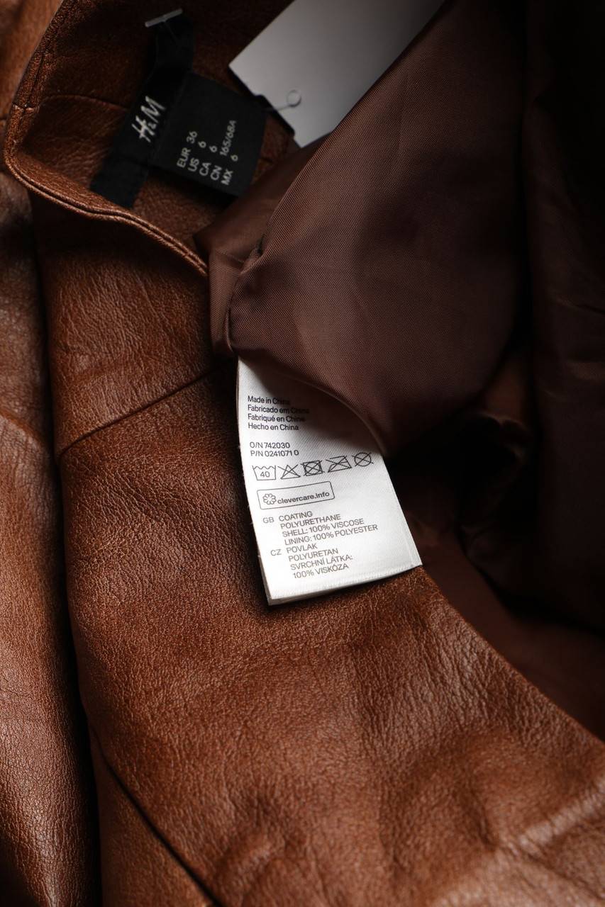 Carou H&M Faux Leather-Rock Mit Reißverschluss