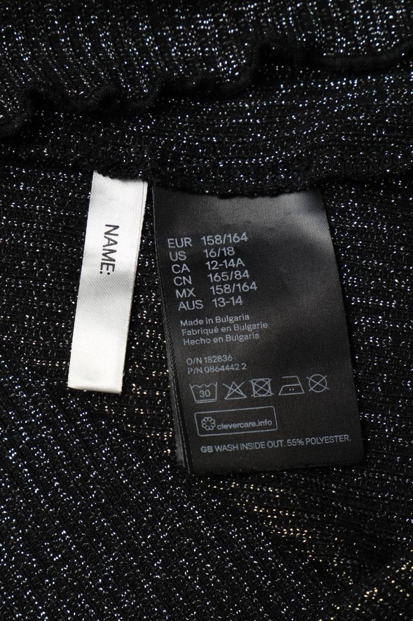 Carou H&M Glitzer-T-Shirt Mit Langem Ärmel