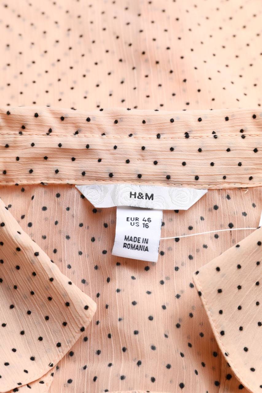 Carou H&M Hemd-Bluse Mit Kurzem Ärmel
