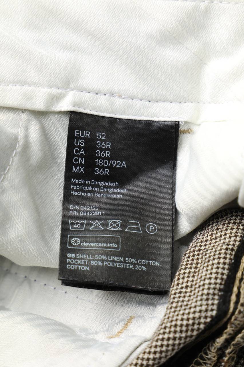 Carou H&M Hose Aus Leinen-Mix Mit Muster