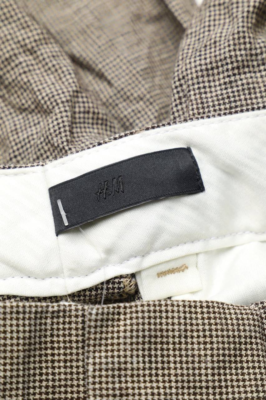 Carou H&M Hose Aus Leinen-Mix Mit Muster