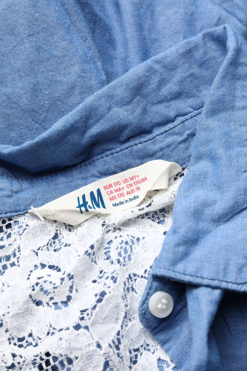 Carou H&M Kleid Mit Spitzen-Einsatz