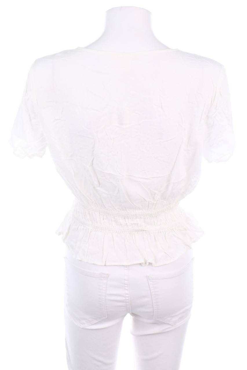 Carou H&M Kurzarm-Bluse Mit Gummizug