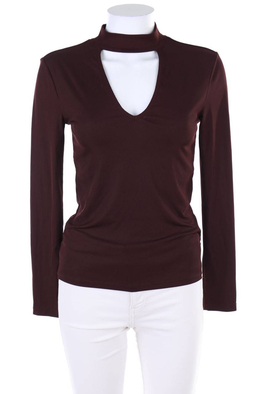 Carou H&M Longsleeve-Shirt mit tiefem Ausschnitt