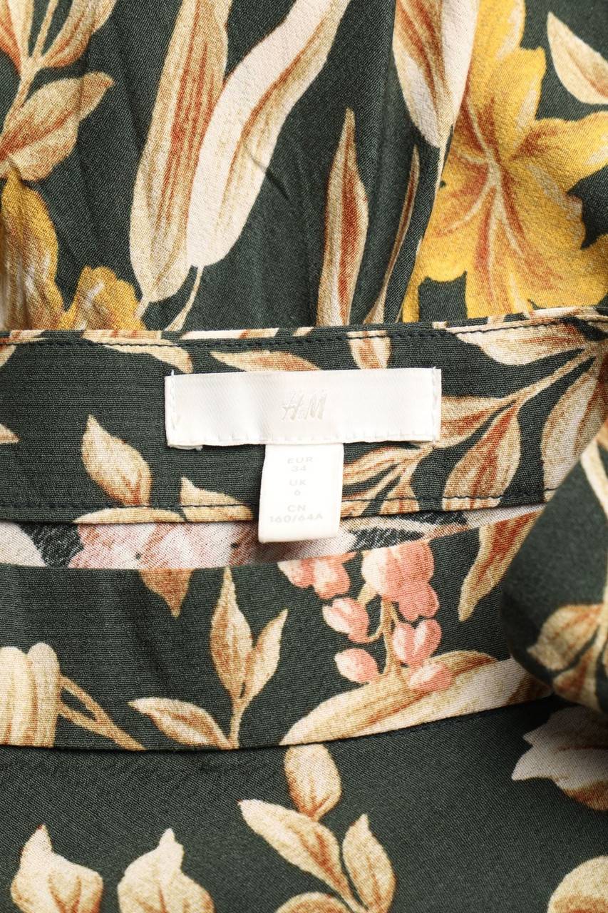 Carou H&M Midirock Mit Floralem Muster